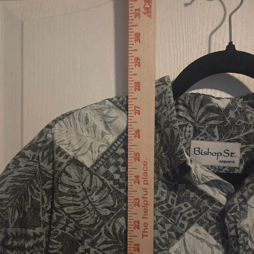 Bishop St. Apparel Green Hawaiian Shirt Men's Size XL Short Sleeve - Picture 4 of 5
